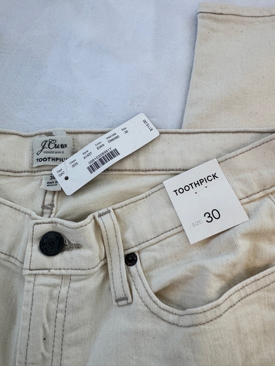 J. Crew Cream High-Rise Skinny Jeans Size 30 - Picture 2 of 4